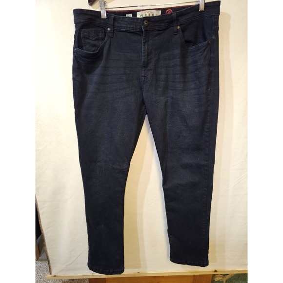 Artful Rebel Other - Artful Rebel Mens Slim Straight Jeans Dark Wash Indigo Stretch 36W 32L RN168948